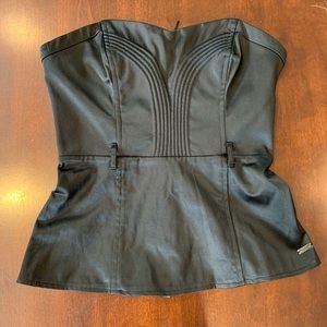 Guess  Los Angeles  black bustier corset top Sz  S